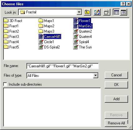 Dialog "Choose Files"